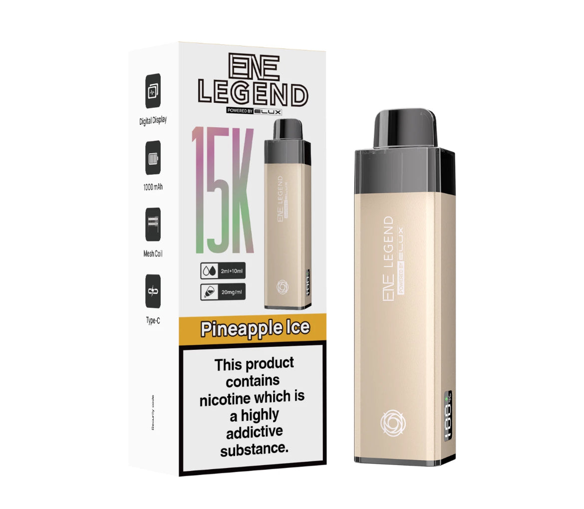 ENE Legend 15K Pre-filled Vape Kit 1000mAh Rechargeable & Refillable
