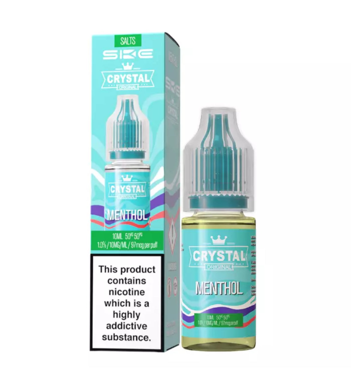 SKE Crystal Nic Salts 10ml E-Liquid | 10mg , 20mg Vape Juice 50VG/50PG
