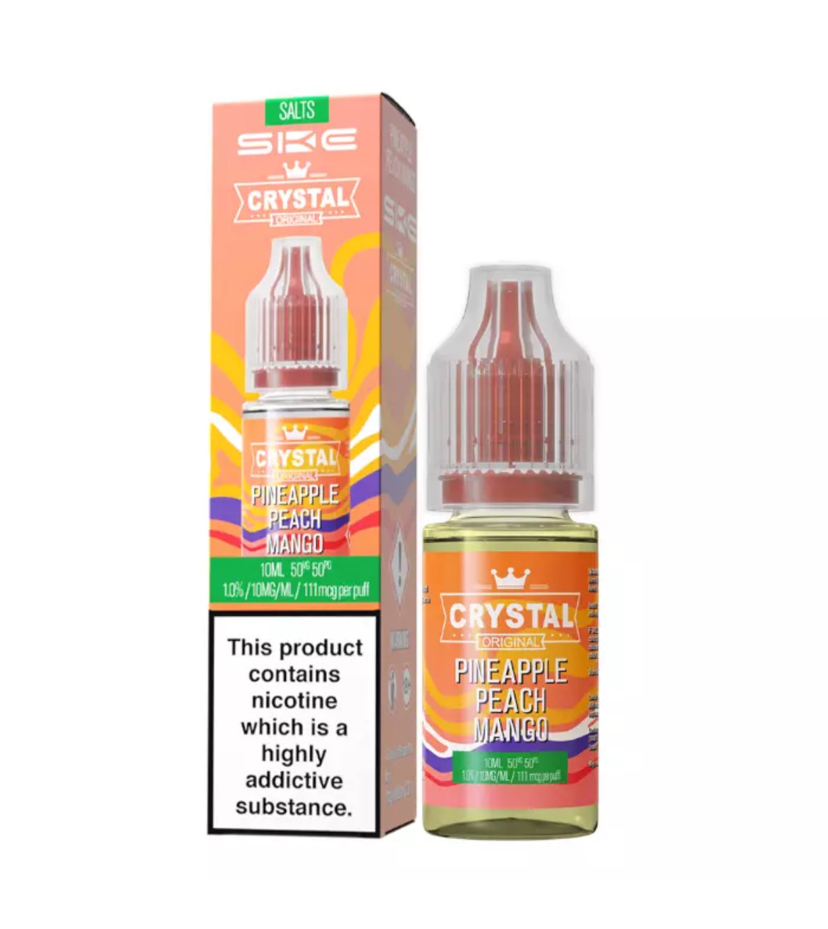 SKE Crystal Nic Salts 10ml E-Liquid | 10mg , 20mg Vape Juice 50VG/50PG