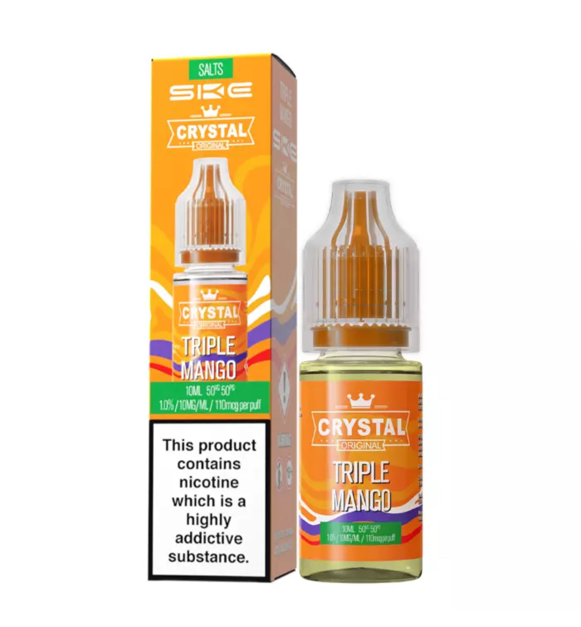 SKE Crystal Nic Salts 10ml E-Liquid | 10mg , 20mg Vape Juice 50VG/50PG