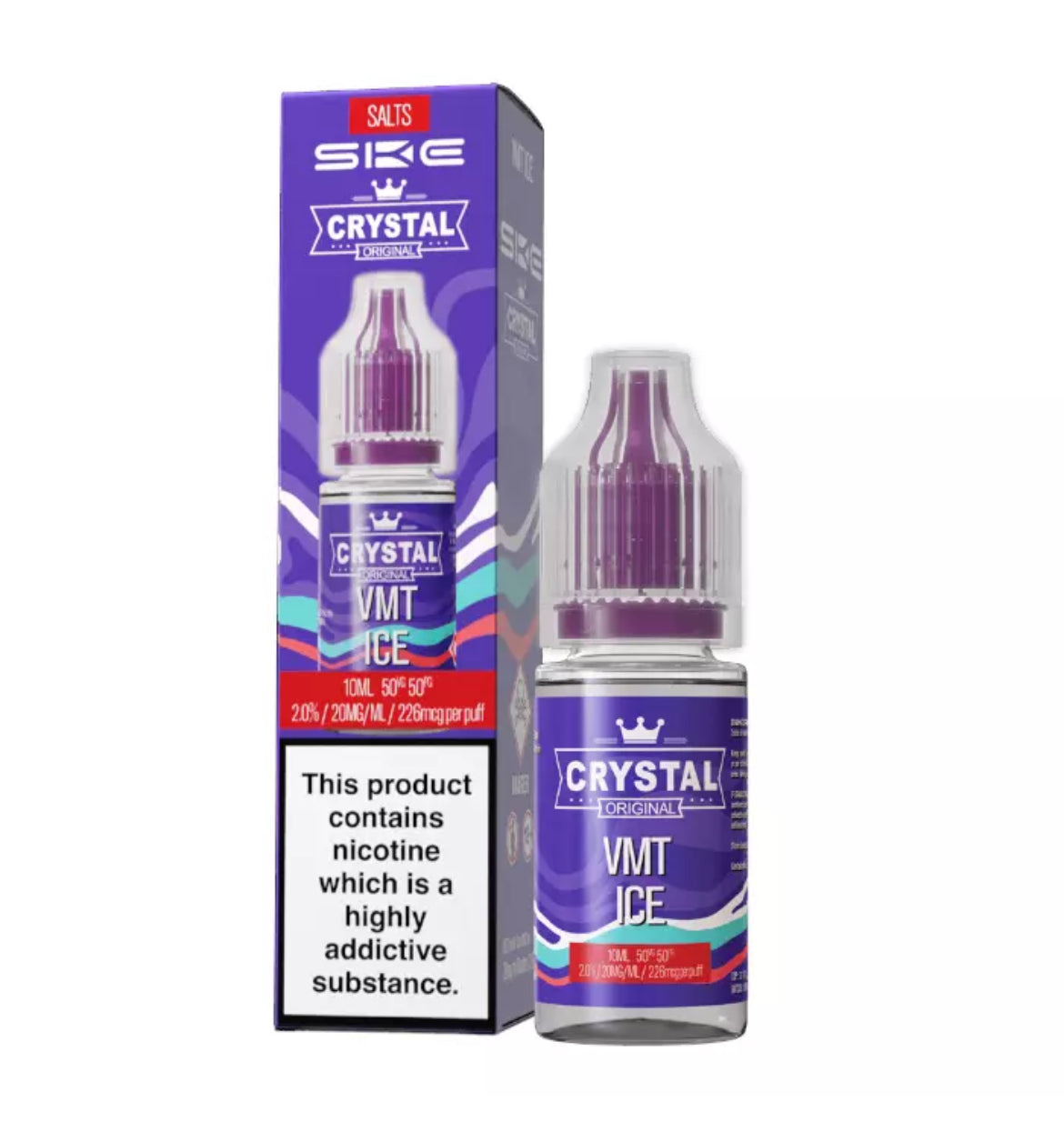 SKE Crystal Nic Salts 10ml E-Liquid | 10mg , 20mg Vape Juice 50VG/50PG