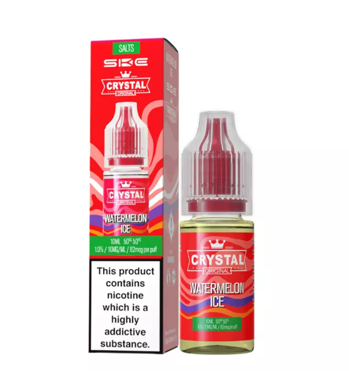 SKE Crystal Nic Salts 10ml E-Liquid | 10mg , 20mg Vape Juice 50VG/50PG