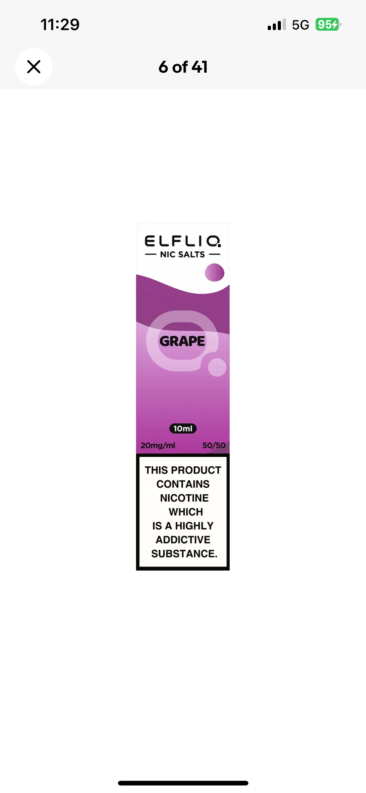 ELFLIQ by ELF BAR E Liquid | Nic Salt 10ml  5mg 10mg 20mg