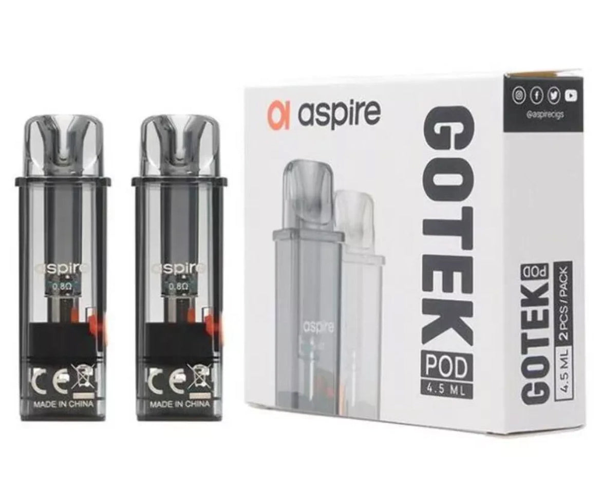 Aspire Gotek X Replacement Pods 0.6 ohm 0.8 ohm XL  Pack of 2