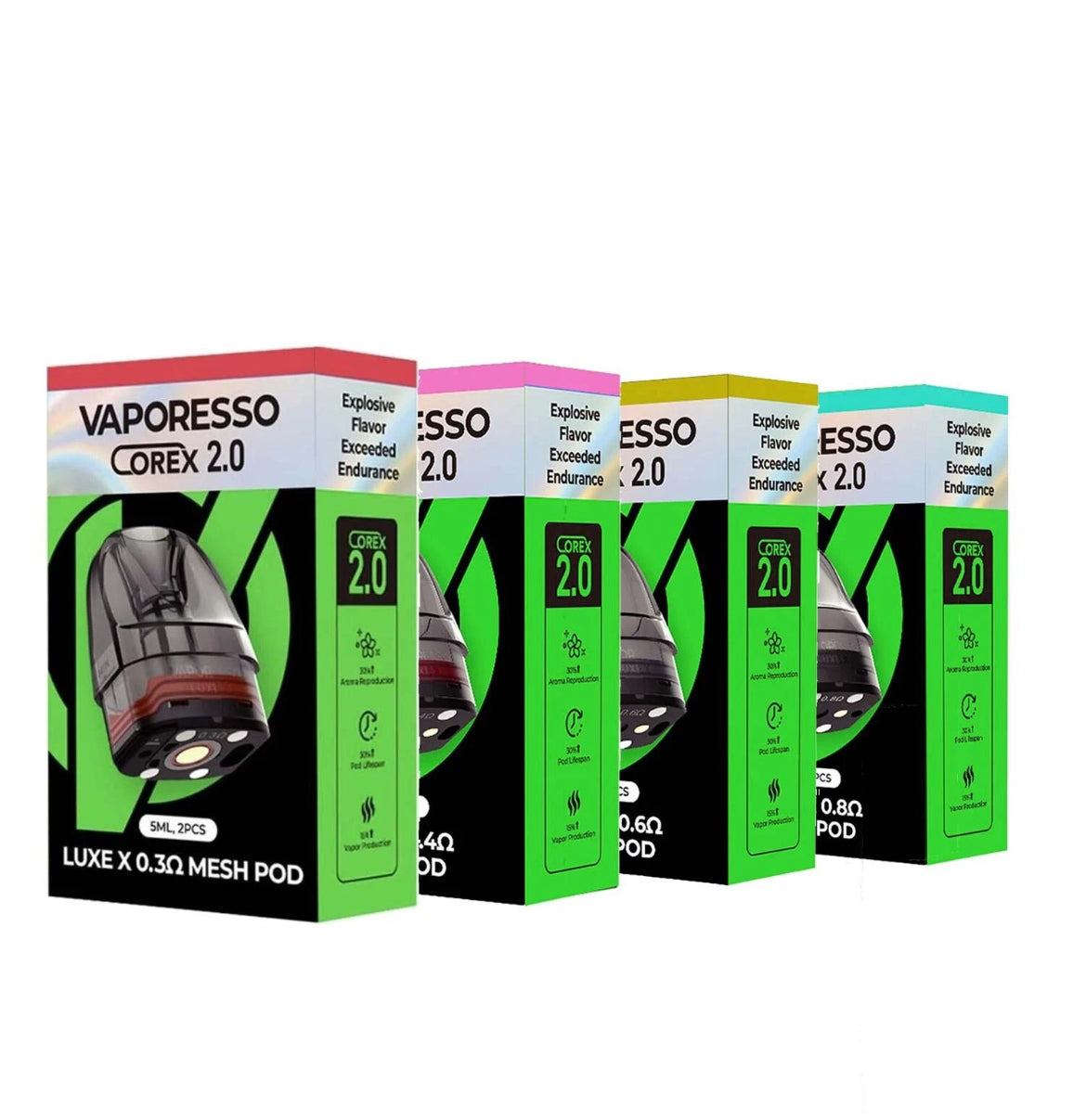 XL Vaporesso Luxe X X2 PODS Spare Pod Cartridges Luxe-X XR 0.3 0.4 0.6 0.8 Ohm