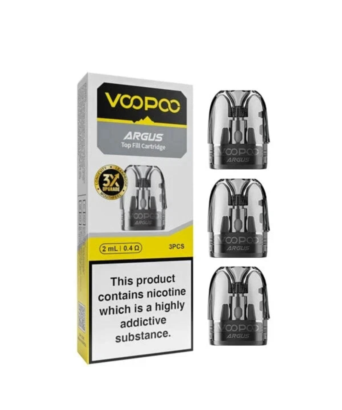 VooPoo Argus Pod  2ml Or XL Replacement Pods Refillable 2 x Pods Pack