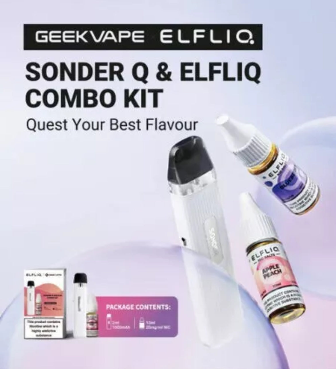 Geekvape Sonder Q Pod Kit And Elfliq Salt Combo Pack