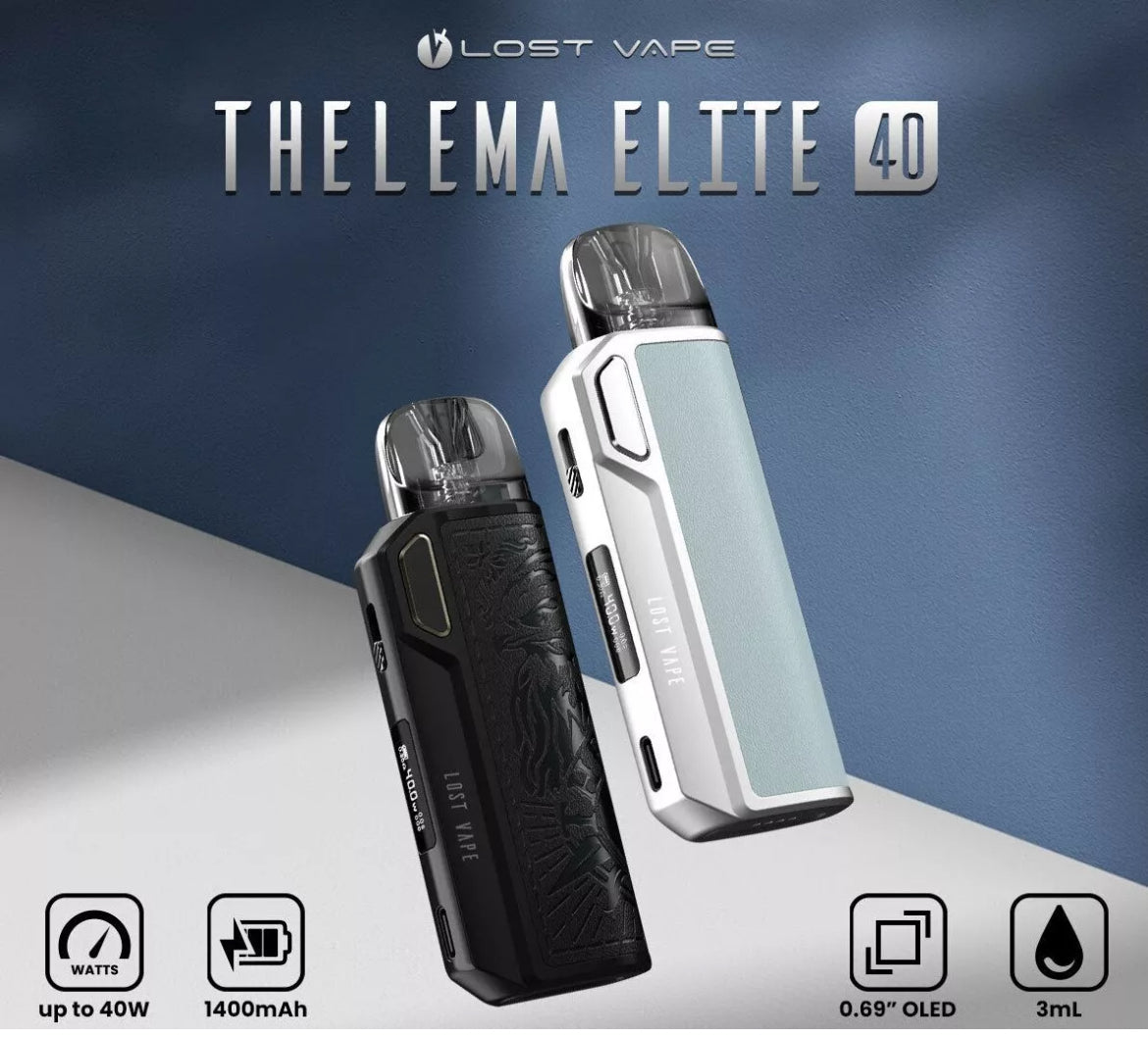 Lost Vape Thelema Elite 40 Pod Kit 1400mAh Or Pods Available 0.3 , 0.6 Xl