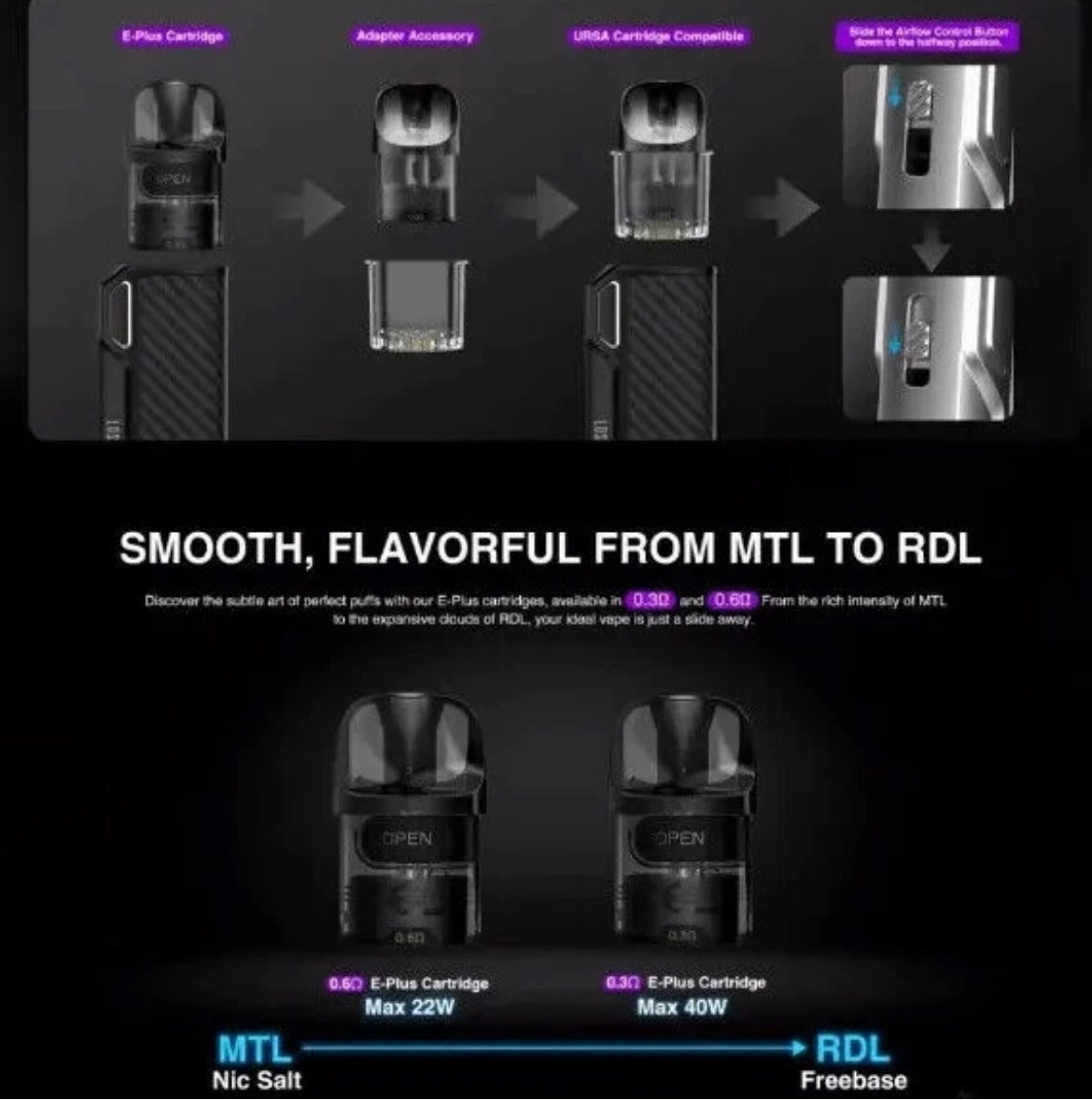 Lost Vape Thelema Elite 40 Pod Kit 1400mAh Or Pods Available 0.3 , 0.6 Xl