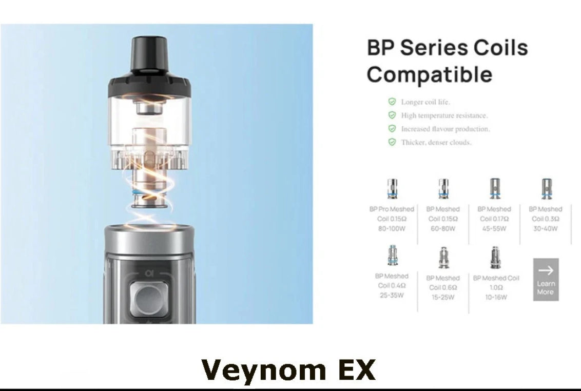 ASPIRE VEYNOM LX 100W Pod Vape Starter Kit 2ml 3200mAh or Pods or  BP Mesh Coils