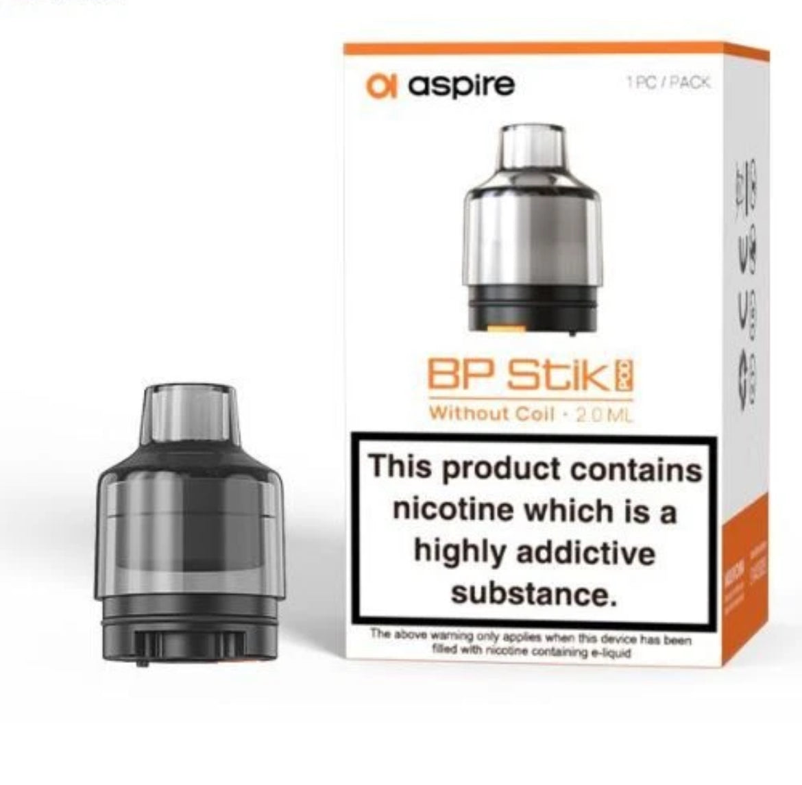 Aspire BP Stik Vape Pod Kit 80w 2500mAh Battery & Empty Pod Or BP Mesh Coil