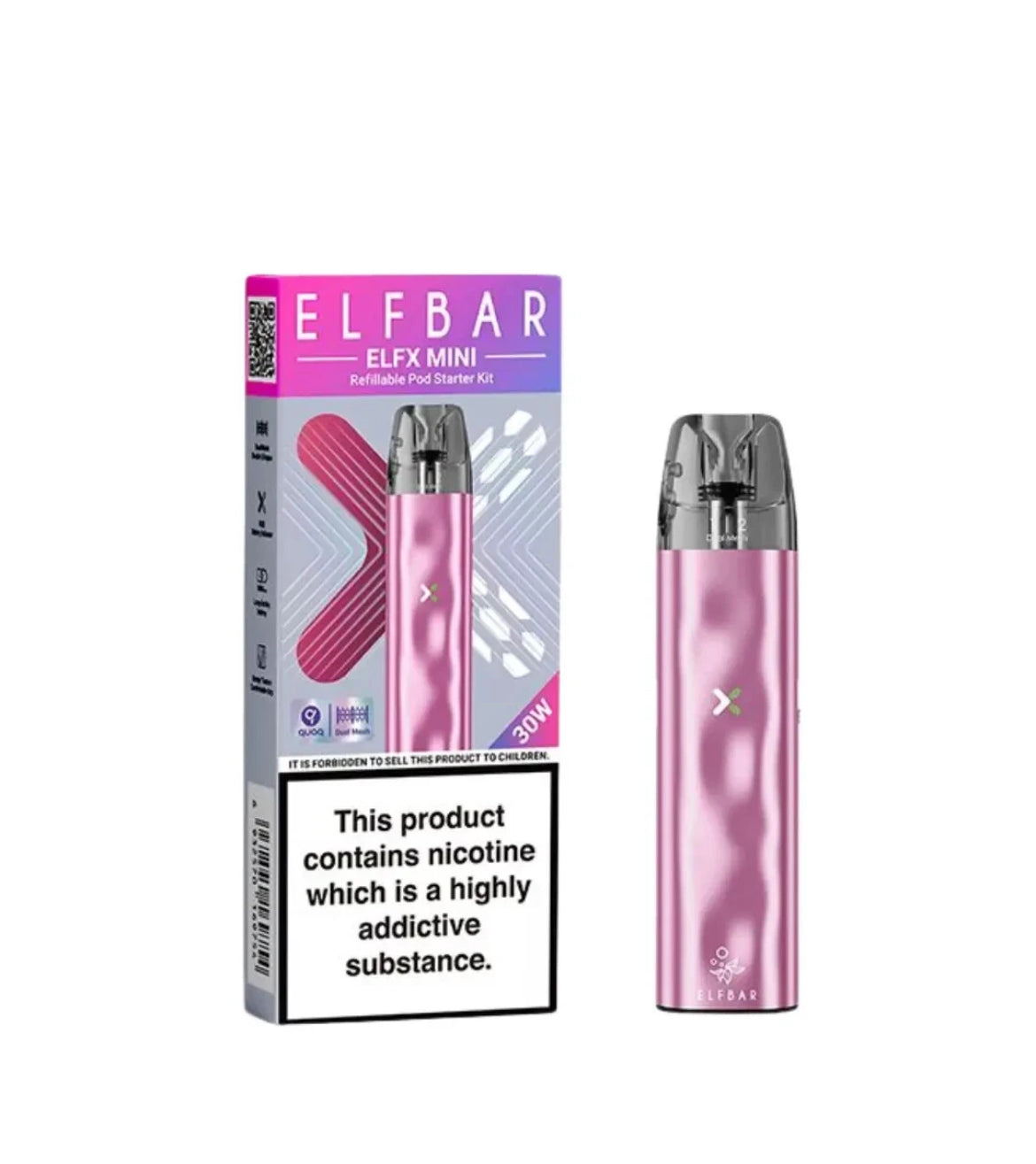 Elf Bar ELFX Mini Vape Starter Kit 1100mAh 30w Pen or  Replacement Pods