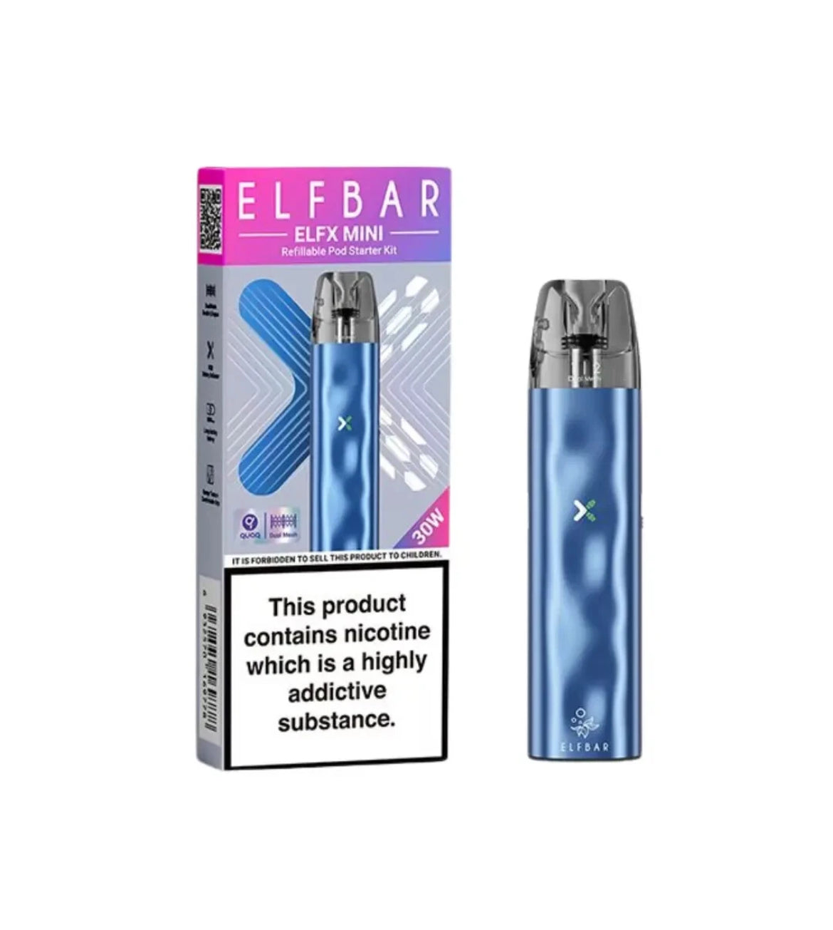 Elf Bar ELFX Mini Vape Starter Kit 1100mAh 30w Pen or  Replacement Pods