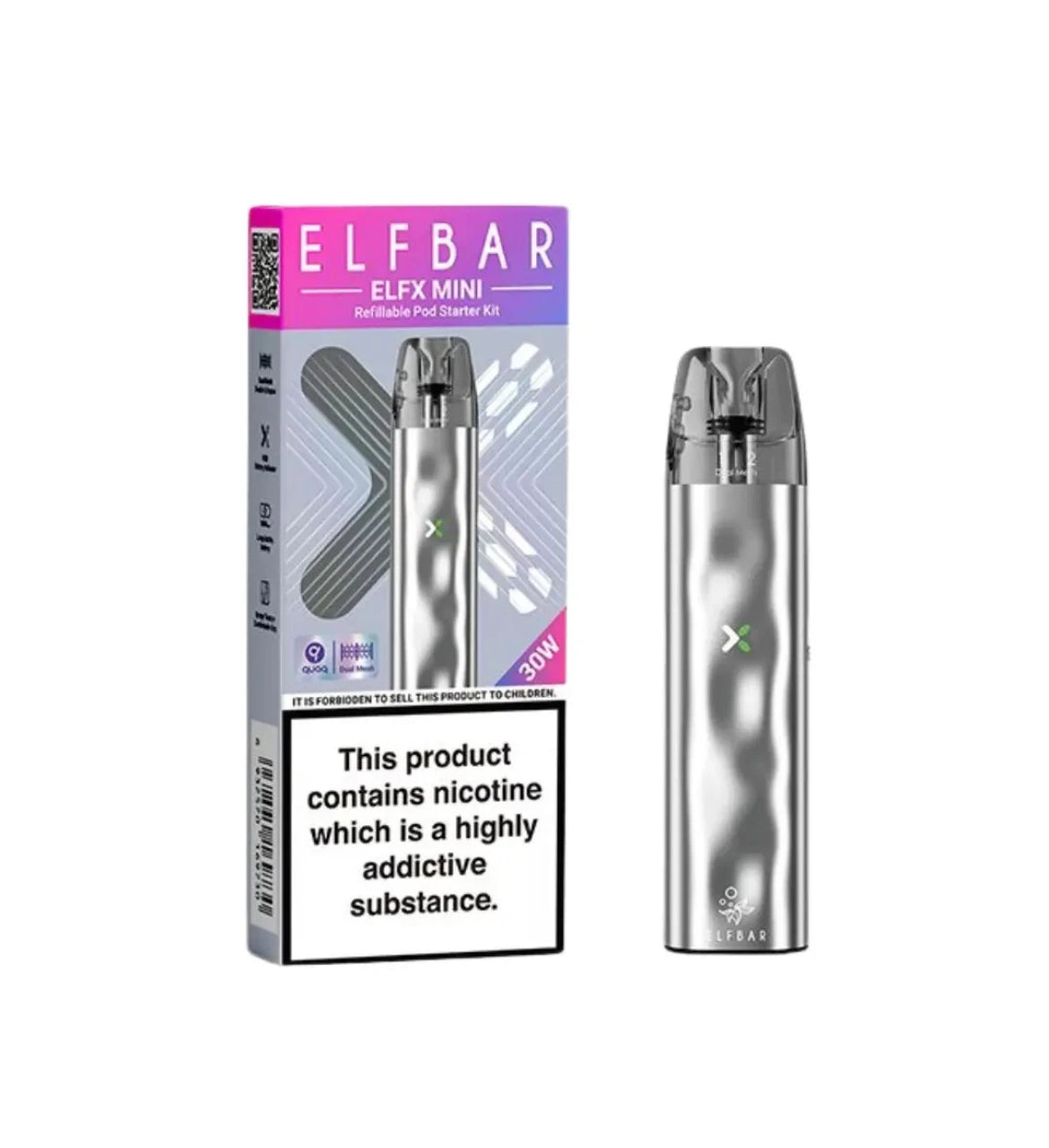 Elf Bar ELFX Mini Vape Starter Kit 1100mAh 30w Pen or  Replacement Pods