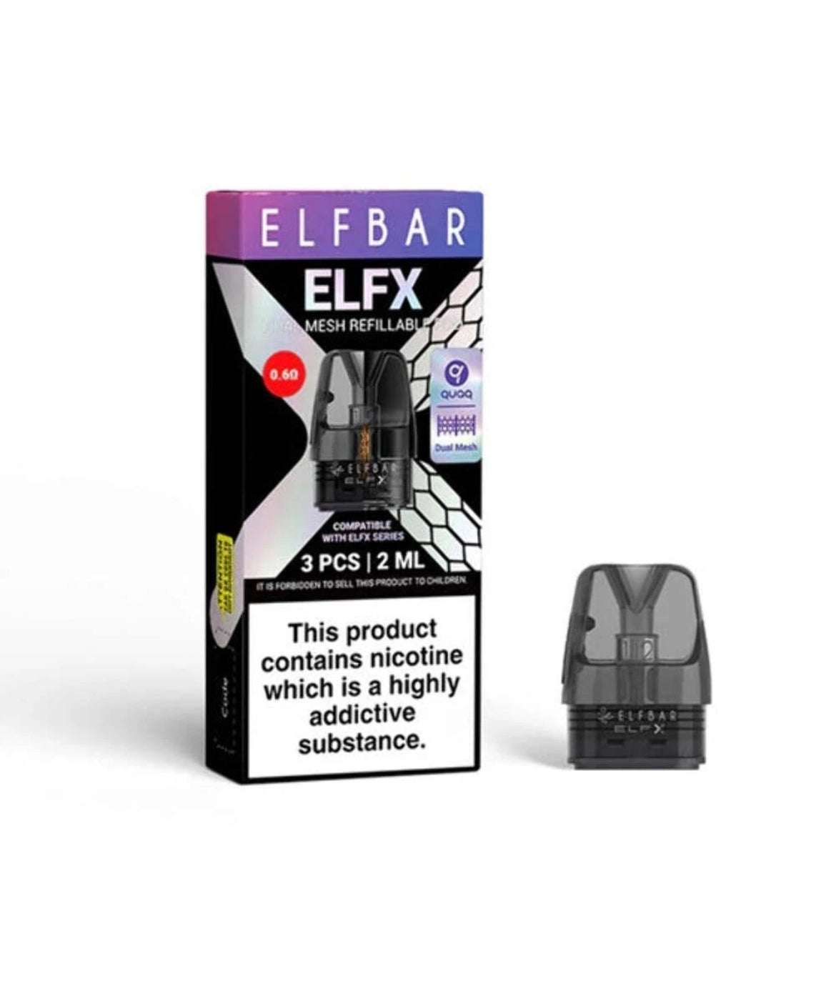 Elf Bar ELFX Mini Vape Starter Kit 1100mAh 30w Pen or  Replacement Pods