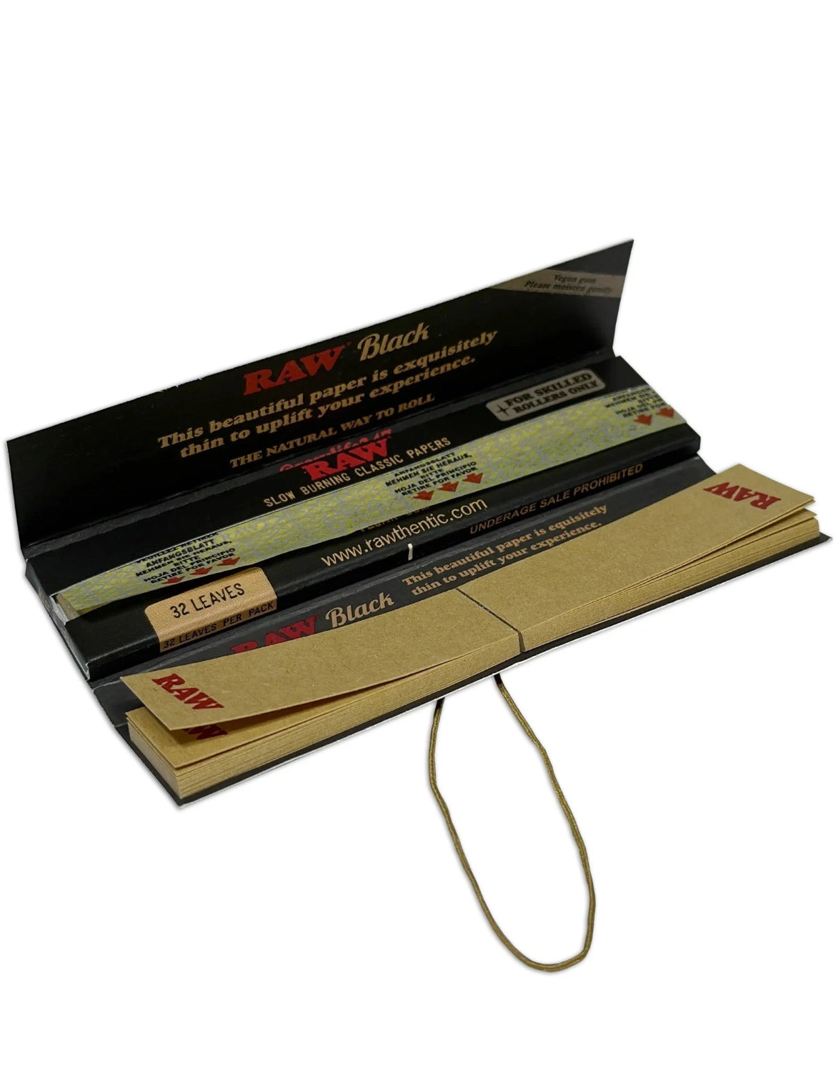 Black Raw With Roach Raw Classic Connoisseur  Raw Papers With Tips King Size