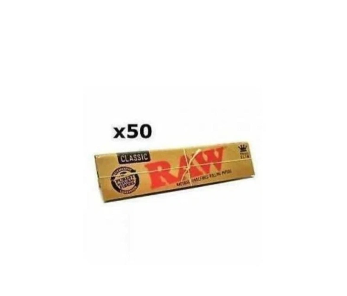 Raw Classic Natural Unrefined Rizla Rolling Papers Slim 110mm King Size