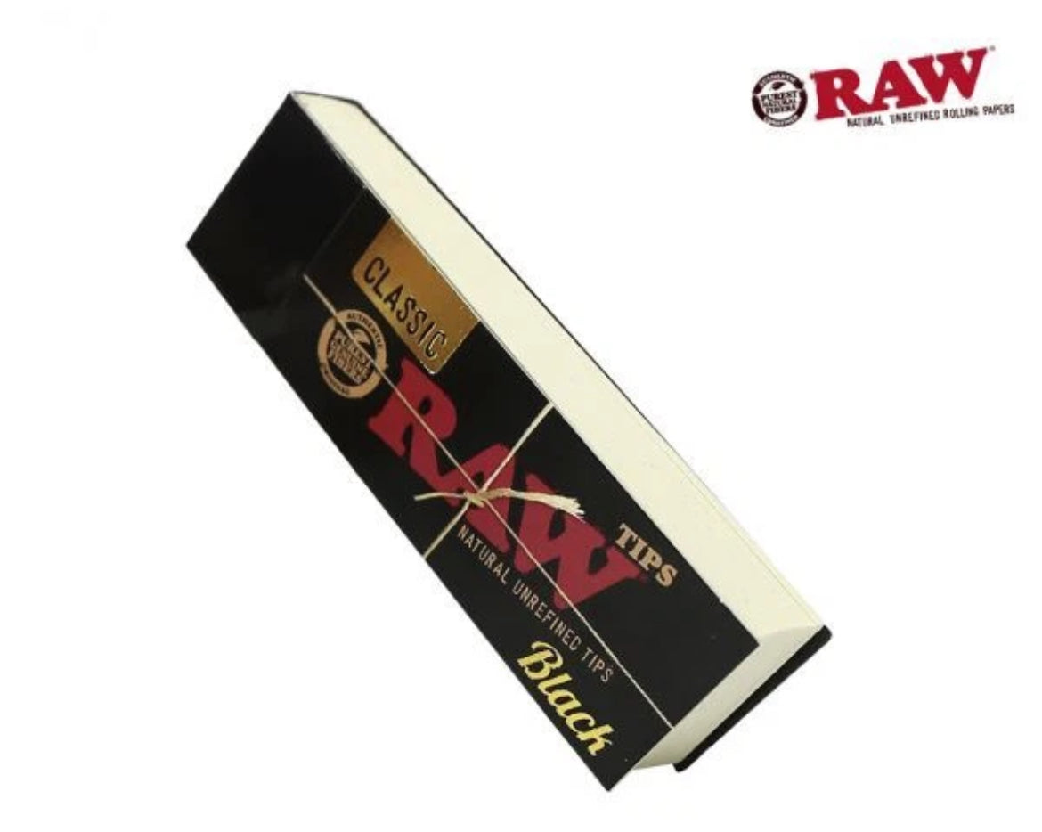 Raw Black Classic Rolling Paper Roach Filter Tips