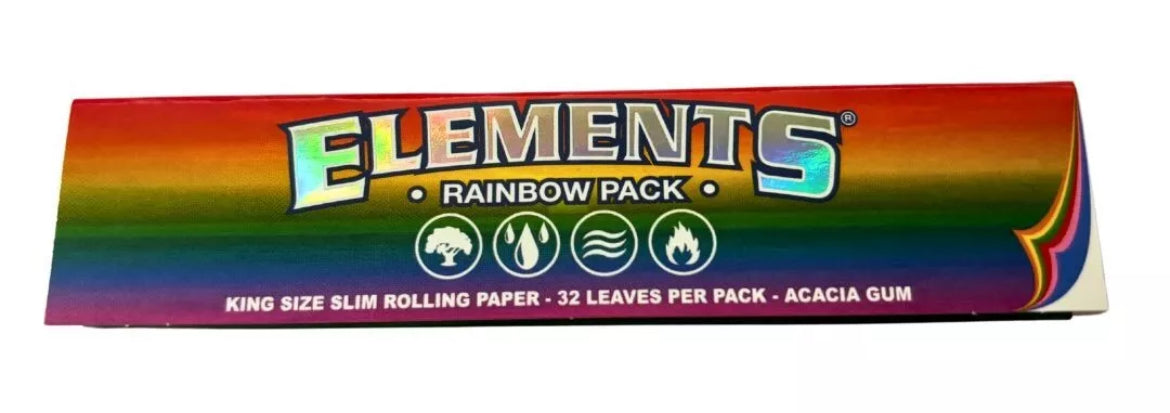 Elements Rainbow Pack Cigarette Rolling Papers King Size Slim