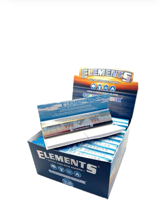 Elements Blue Connoisseur Rice Smoking King Size Slim Papers