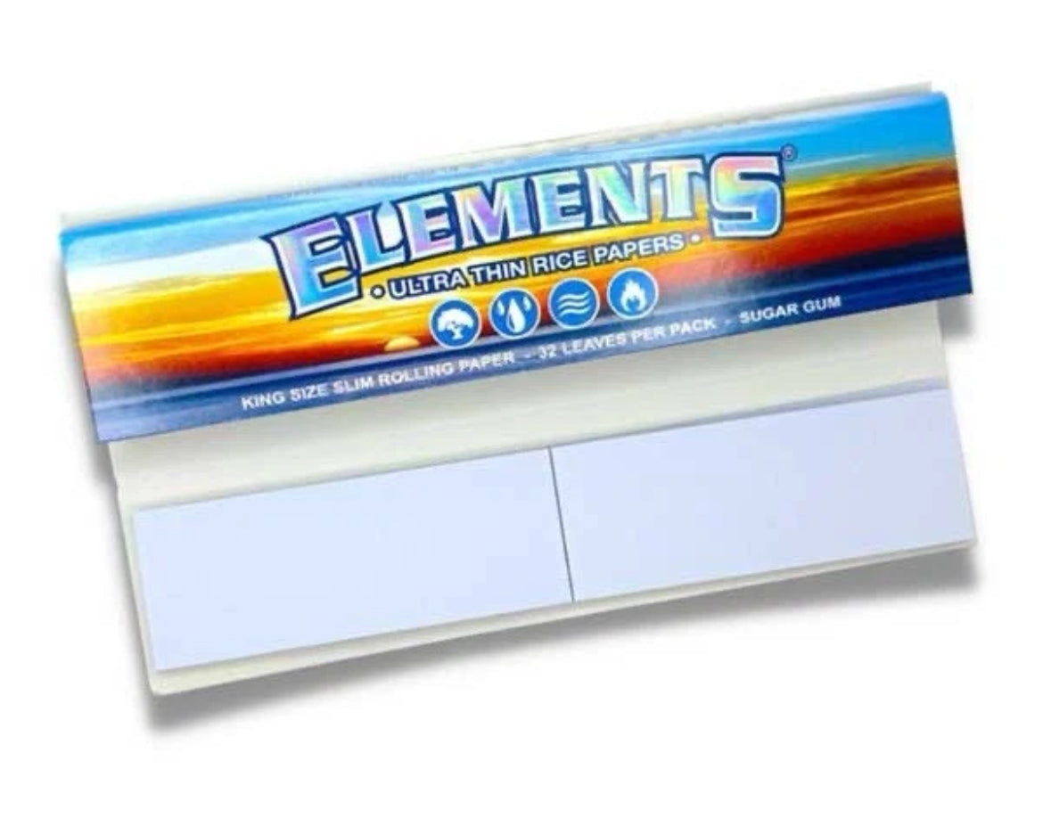 Elements Blue Connoisseur Rice Smoking King Size Slim Papers