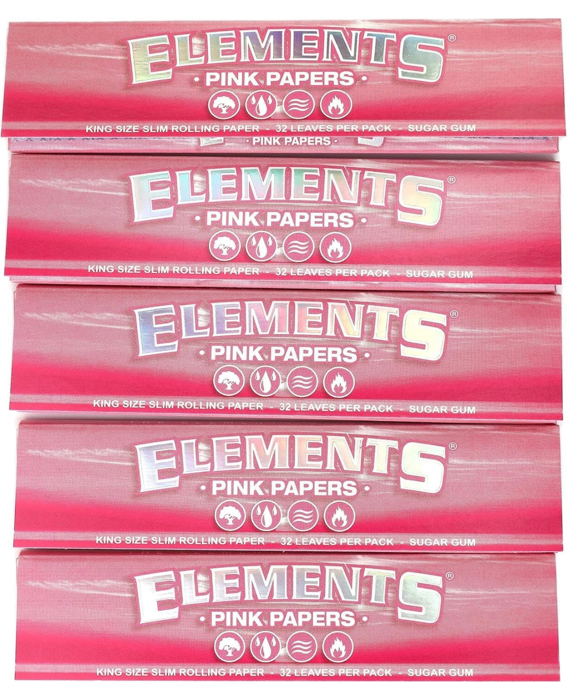Pink Elements King Size Rolling Papers