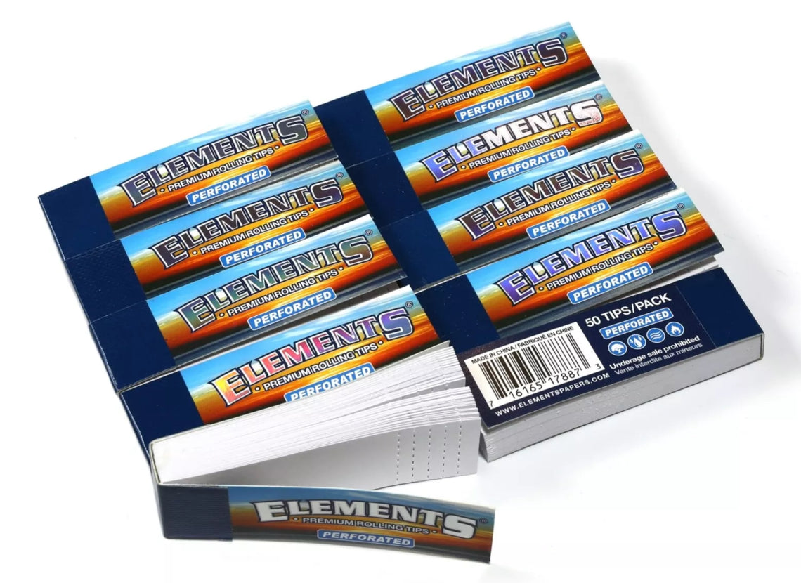 Elements Perforated Tips Roach Books Cigarette Rolling Papers Booklets