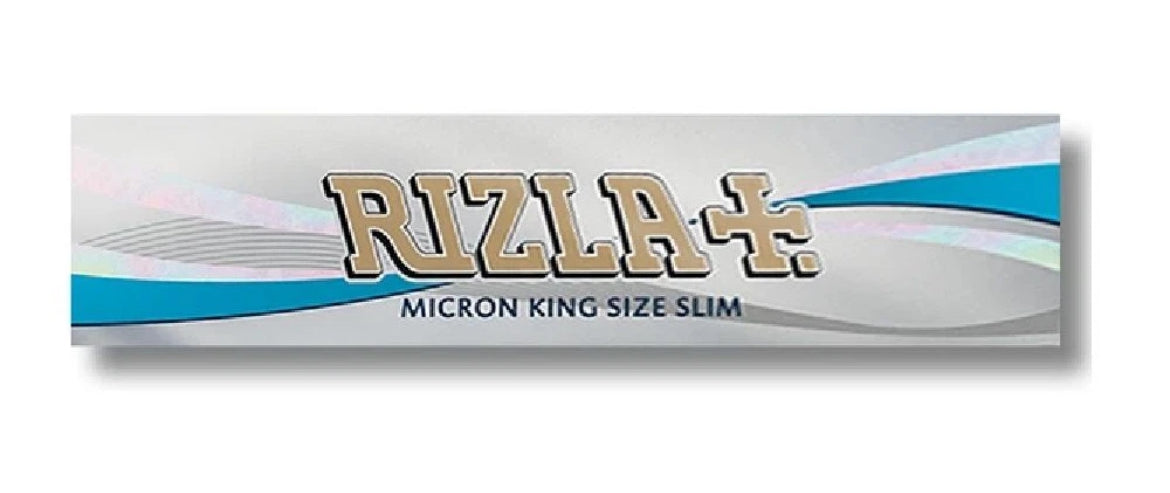 RIZLA Micron Silver King Size Slim Ultra Thin Rolling Papers Premium Genuine