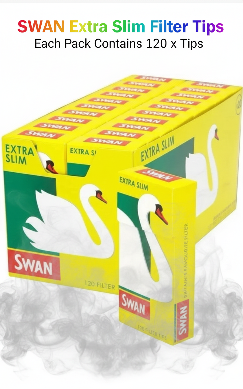 SWAN Extra Slim Filter Tips, Pre Cut Filter W,Extra Slim Filter Tip
