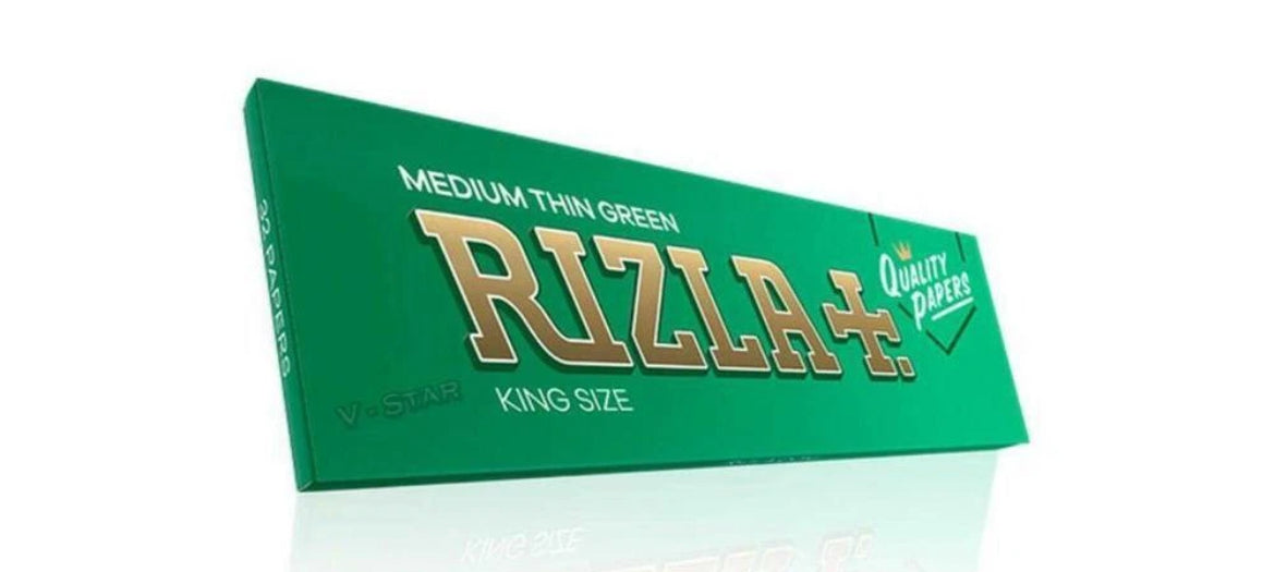 RIZLA Green King Size Medium Thin Cigarette Rolling Papers Genuine