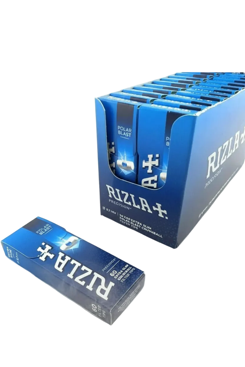 Rizla Polar Blast Extra Slim Crush Ball Filter Tips – 60 Filter Tips per  pack.