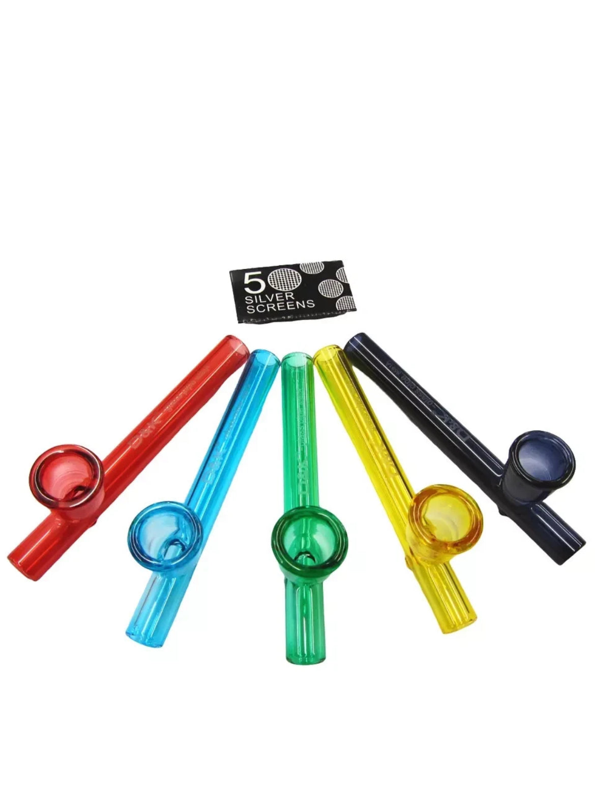 D&K Glass Smoking  Tobacco Pipe & 5 Free Screens