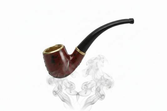 Durable VintageWooden Effect Type Bent Pipe Smoking Tobacco Cigar Smoking Pipe