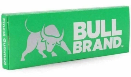 BULL BRAND Green Cut Corner Rolling Papers Genuine