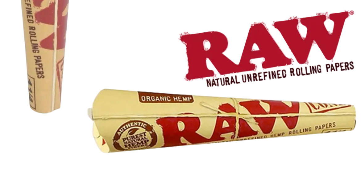 Raw Pre-Rolled Cones Natural Unrefined Cigarette Classic KingSize Rolling Paper