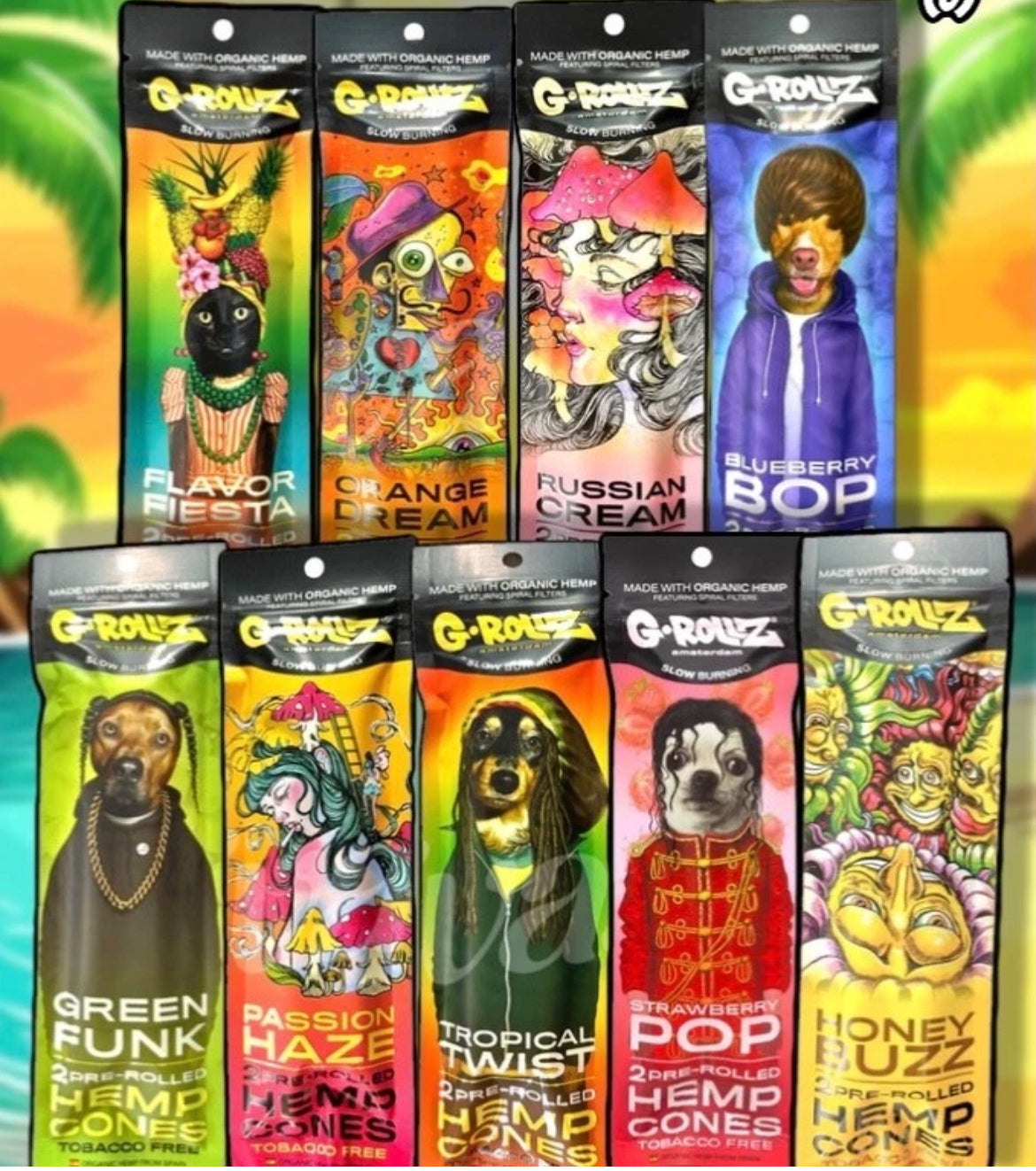 G-Rollz Flavoured Pre-Rolled Cones - 2 Cones Per Pack