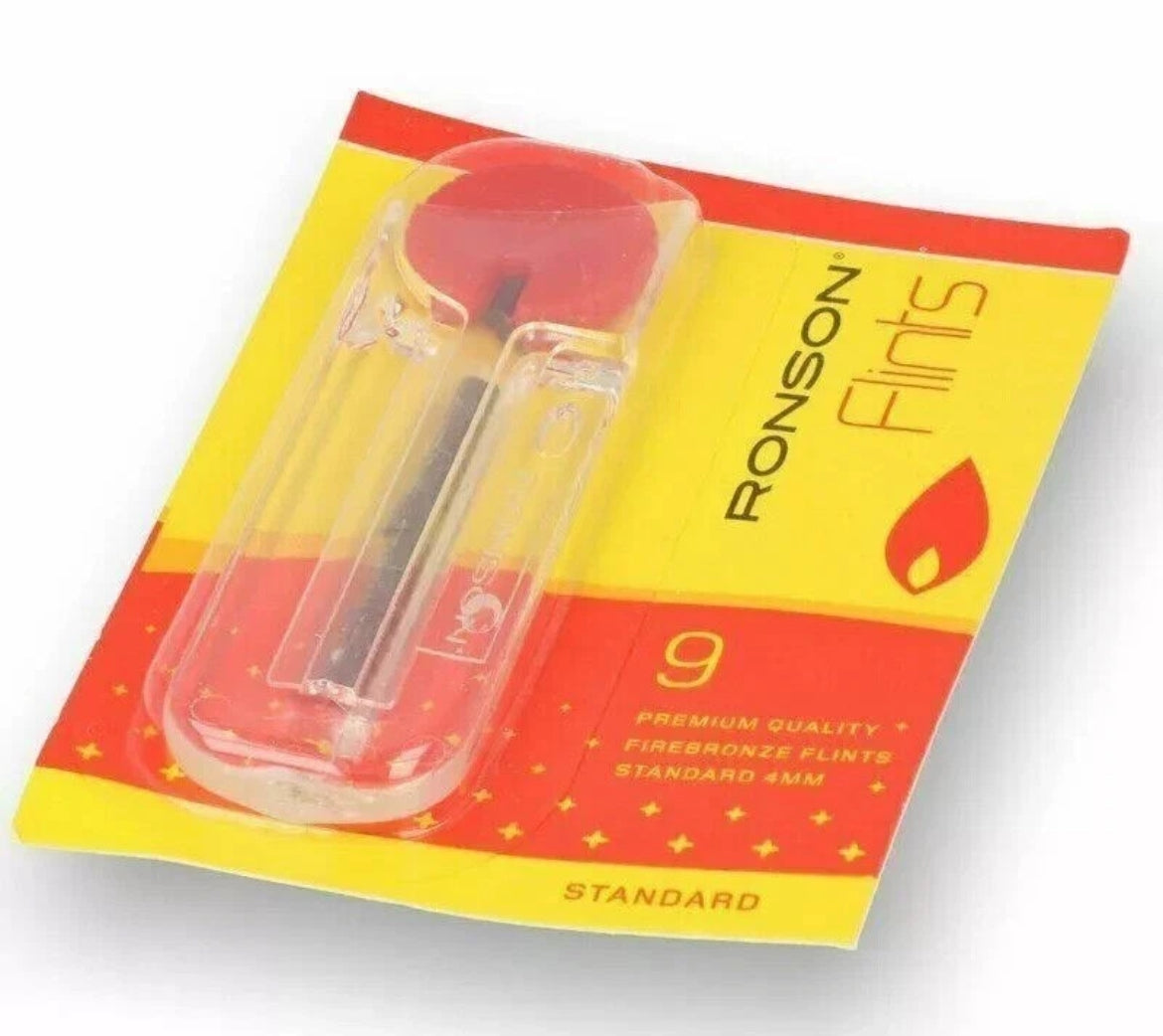 RONSON Lighter Flint’s 9 Per Pack 4mm Standard Size Universal Flints