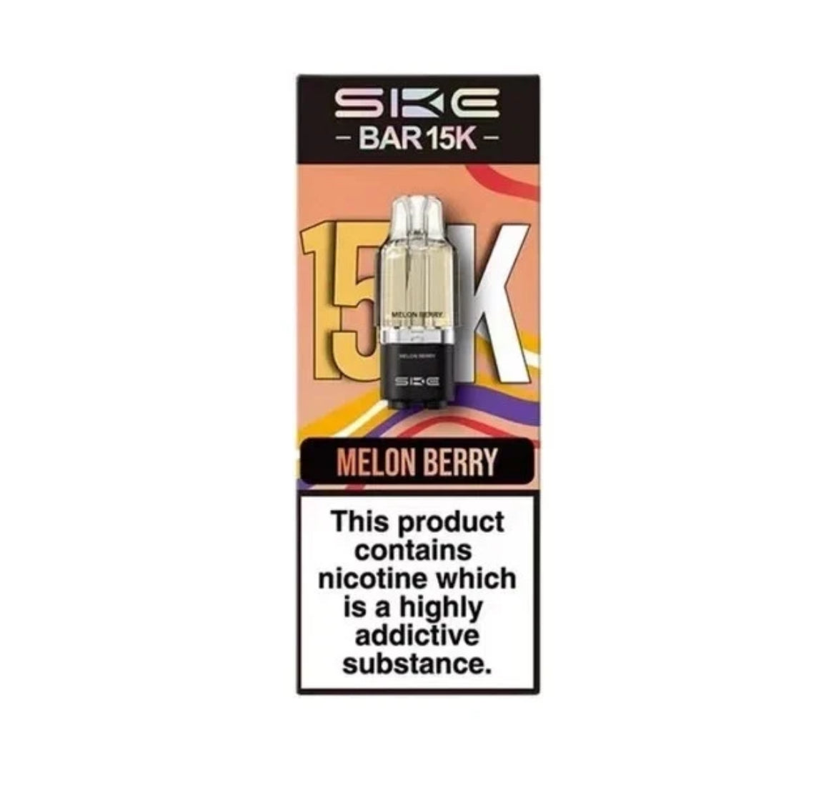 SKE Bar 15K Pre-filled Pod 2ML replacement Refillable Pods