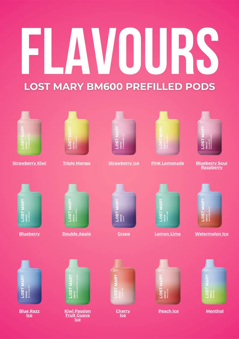 LOST MARY BM600 Pre-filled 20mg 2ML Replacement Vape Kit