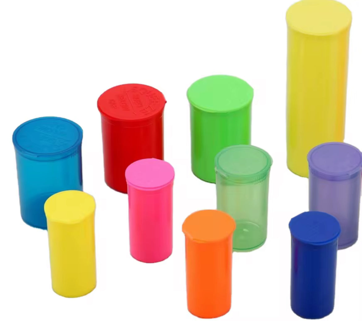 Pop Top Squeeze Stash Storage Medical Jar Container Pop Top