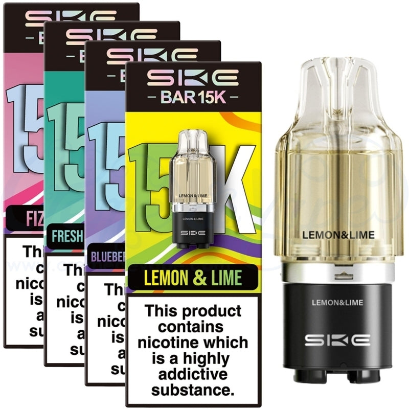 SKE Bar 15K Pre-filled Pod 2ML replacement Refillable Pods
