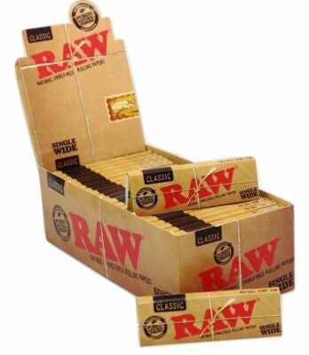 RAW Classic Single Wide 70mm Natural Unrefined Rolling Papers