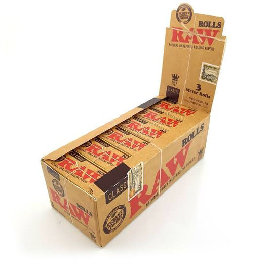 RAW Rolls Rolling Papers Classic Natural Unrefined Skins Rips