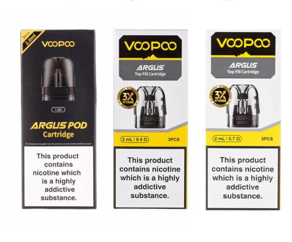 VooPoo Argus Pod  2ml Or XL Replacement Pods Refillable 2 x Pods Pack