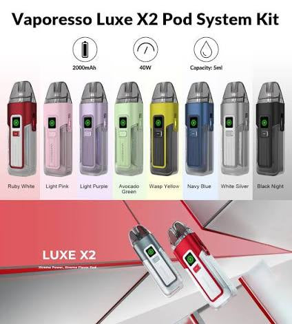 Vaporesso Luxe X2 Pod Kit 40W 2000mAh 2ML Replacement Pods