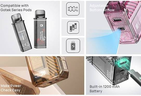 Aspire Gotek X III Pod Vape Kit 1200mAh |Refillable Pod  Vape