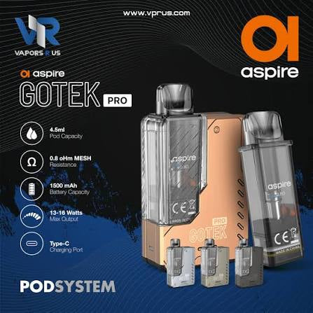Aspire Gotek Pro Vape Pod Kit Vape E Cigarette