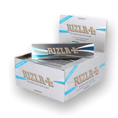 RIZLA Micron Silver King Size Slim Ultra Thin Rolling Papers Premium Genuine