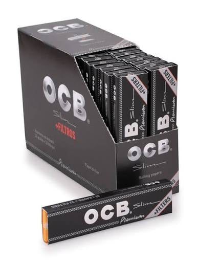 OCB Black Paper With Tips Premium Kingsize Rolling Papers