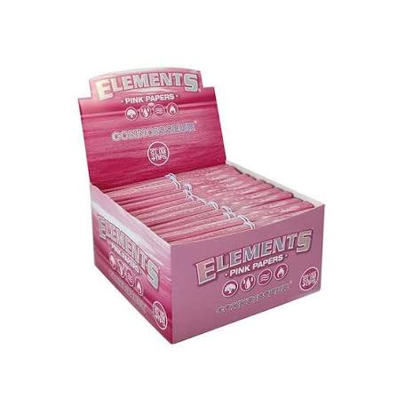 Elements Pink King Size Connoisseur  Pink Papers and Roach Tips